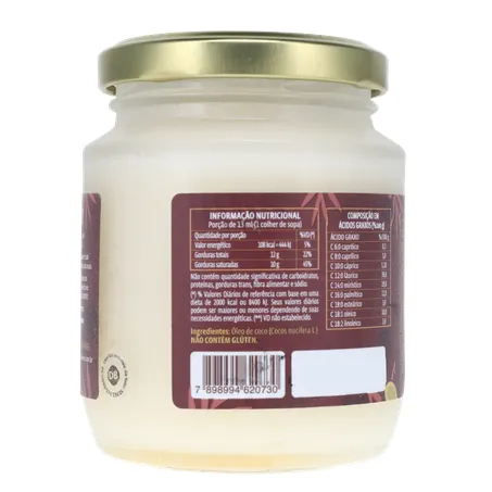 Óleo de Coco Santo Óleo Extra Virgem  Pote de Vidro 200ml 360-22