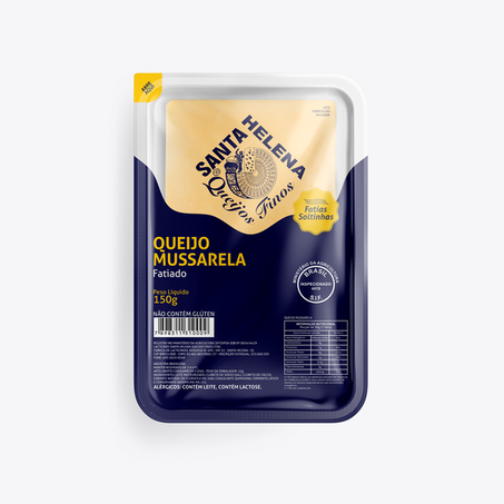 QUEIJO MUSSARELA FATIADO SANTA HELENA 150 G       
