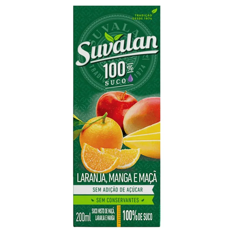 Suco Maçã Laranja Manga Suvalan 200ml