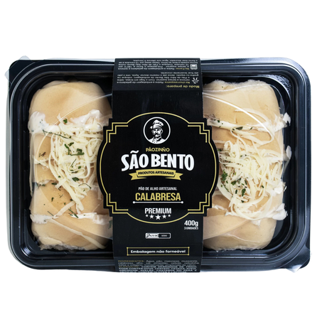 Pao de alho sao bento calabresa 400g c/03un