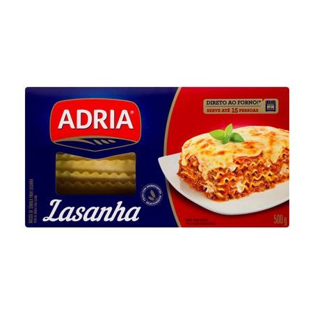 Macarrão Para Lasanha Adria Caixa 500G