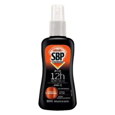 Loção Repelente Sbp Pro 12h Spray Frasco 90ml 
 