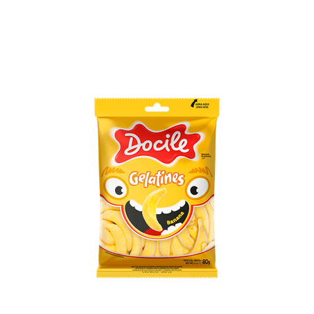 Bala docile 80g gelatines banana