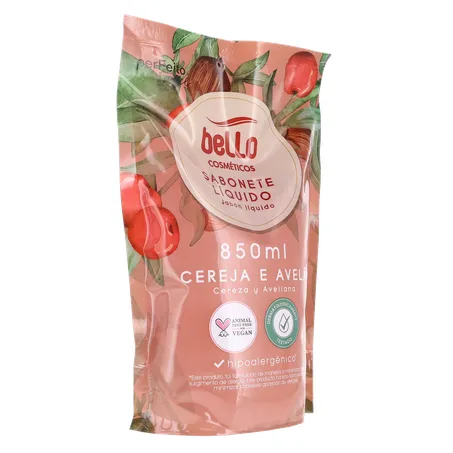 Sabonete liquido bello cereja-avela ref850ml 360-32
