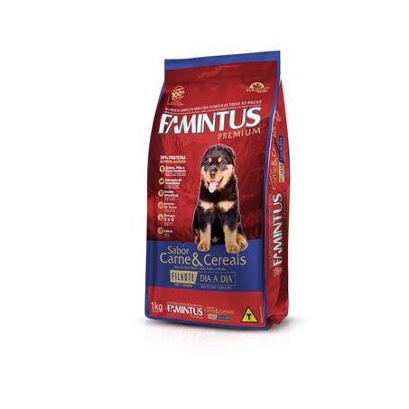 Racao famintus filhotes carne 1kg
