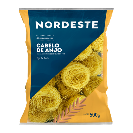 Massa nordeste c/ovos 500g cabelo anjo