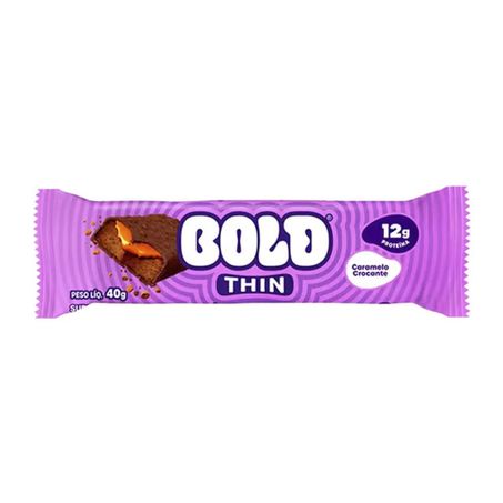 Barra Bold Thin Caramelo Crocante 40g