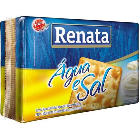 Biscoito renata 360g agua e sal
