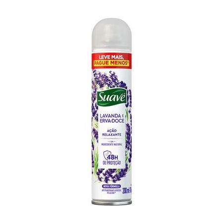 Desodorante suave aerosol leve mais pague menos lavanda e erva doce 200ml