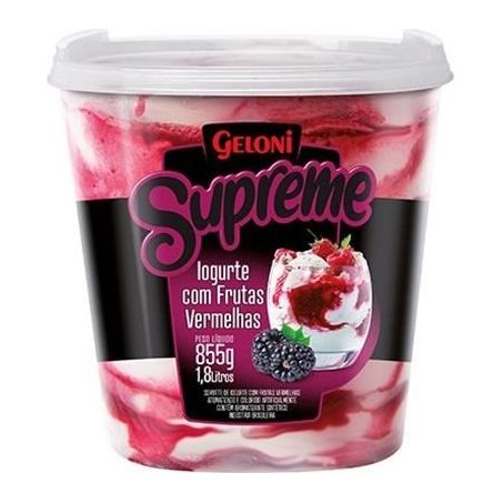 Sorvete Geloni 1.8l Supreme Iogurte Frutas Vermelhas