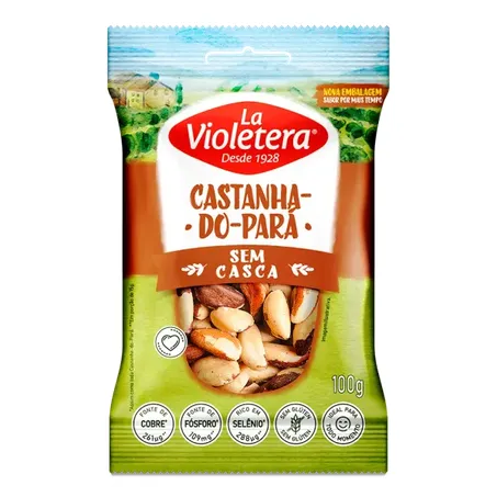 Castanha do pará la violetera sem casca 100g