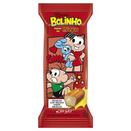BOLINHO BAUNILHA RECHEIO BAUNILHA TURMA DA MÔNICA CASA SUÍÇA