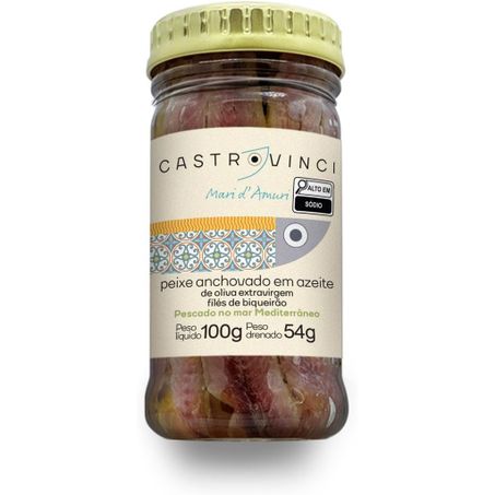Anchovas Azeite Castrovinci 54g Pote Vidro 