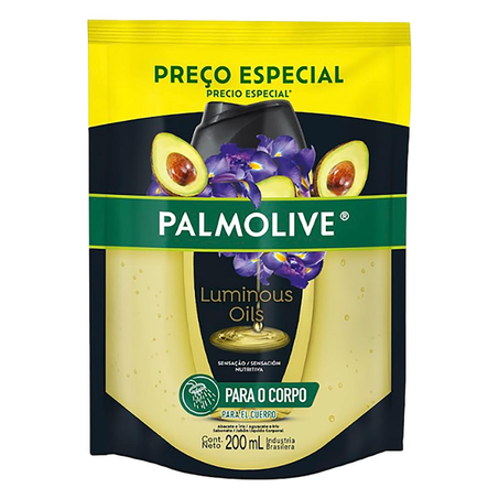 Sabonete Líquido Palmolive 200ml - Luminous Oils Abacate e Iris - Refil