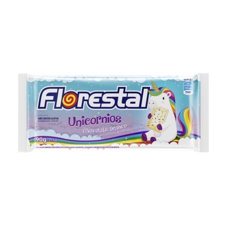 Chocolate florestal unicornios branco 90gr