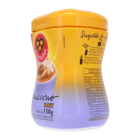 Cappuccino 3 Corações Diet Pt 150g 360-6