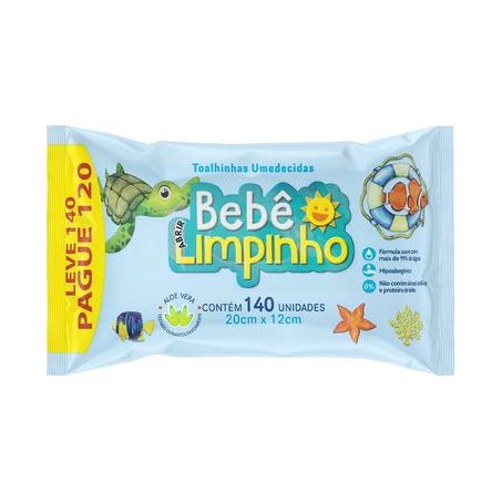 LENCO UMIDECIDOS BEBE LIMPINHO 140UNI