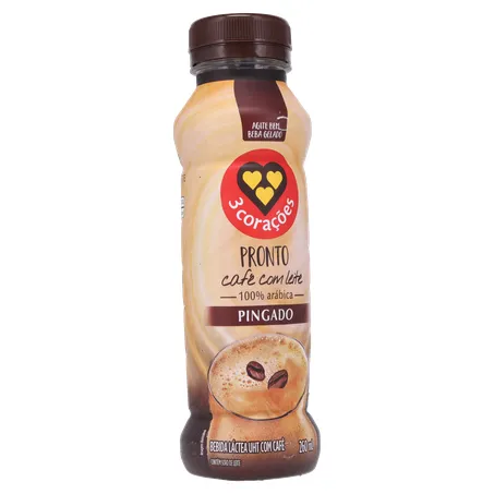 BEBIDA LACTEA 3 CORAÇÕES PINGADO 260ML 360-34