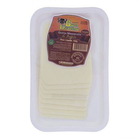 Queijo moz bufala 150g bom destino fatiado