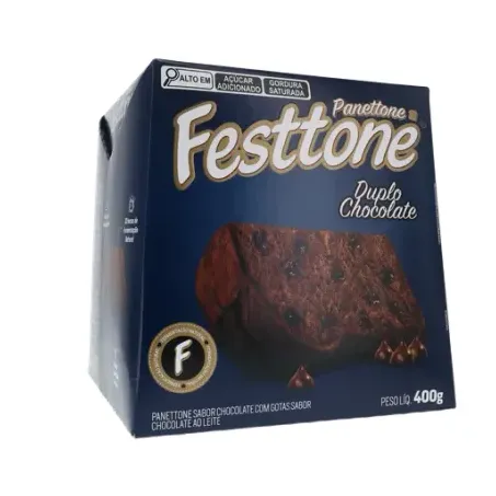 PANETTONE FESTTONE DUPLO CHOCOLATE 400G (090547)