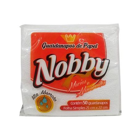 Guardanapo de Papel Folha Simples Nobby 21cm X 22cm 50UN