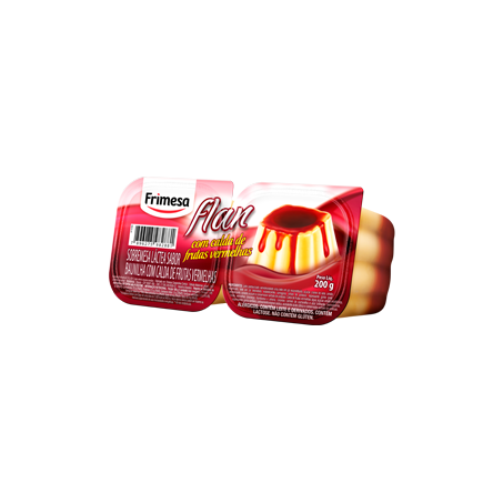 Sobremesa Frimesa Flan 180g Frutas Vermelhas