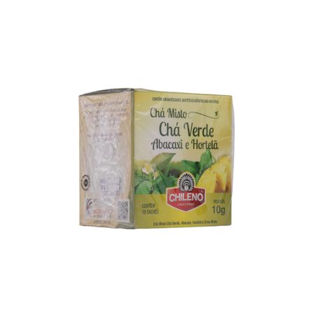 Chá Misto Chileno Chá Verde, Abacaxi, Hortelã e Erva-Mate Caixa com 10un - 10gr 360-24