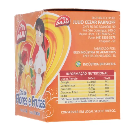 Cha daju flores e frutas 10sc 360-25