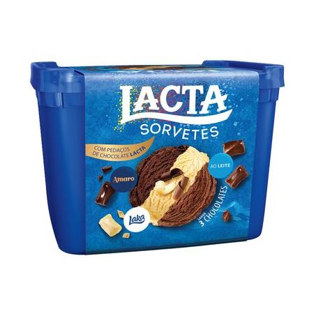 SORVETE LACTA 1,5LT 3 CHOCOLATES