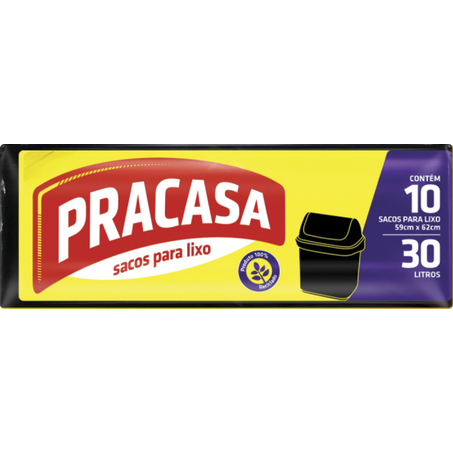 Saco de lixo pra casa 30l rolo azul
