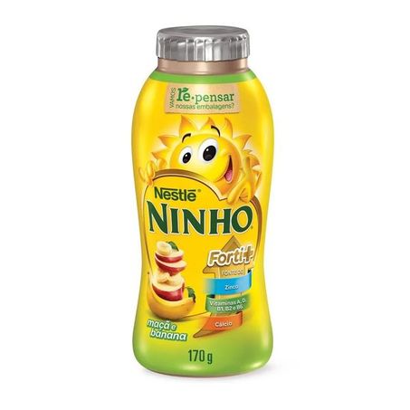 Iogurte nestle ninho maçã e banana 170g