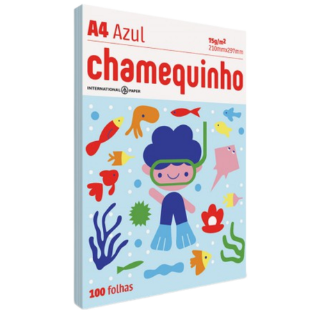 Escolar papel oficio a60 180g/m chamequinho c/50un
