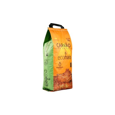 CARVÃO ECOMAIS 4KG. TIPO BRIQUETE