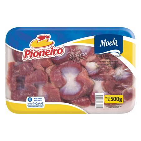 Moela de frango pioneiro resfriada bandeja 500g