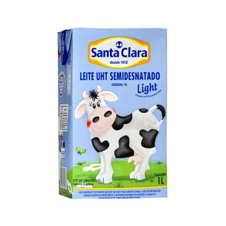 LEITE LONGA VIDA SANTA CLARA SEMI DESNATADO 1L