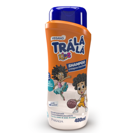 Shampoo infantil tralala 480ml crespos incriveis