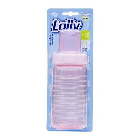 MAMADEIRA LOLLY BIG CLEAN SILICONE REDONDA ROSA 340ML