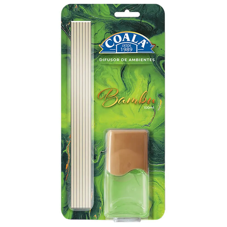 DIFUSOR AROMAS COALA BAMBU 100ML C/VARETAS*