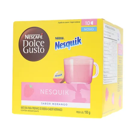 Cápsula Nescafé Dolce Gusto Com 10 Nesquik Morango 150g 360-2