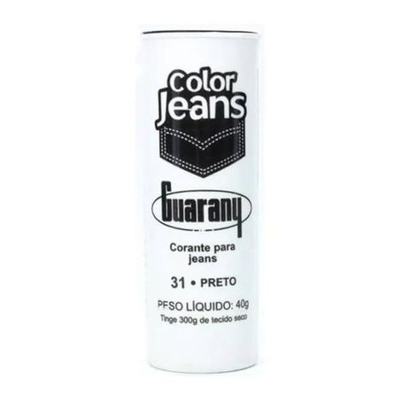 Corante Tecido Guarany Em Pó Jeans Preto  40g 
 