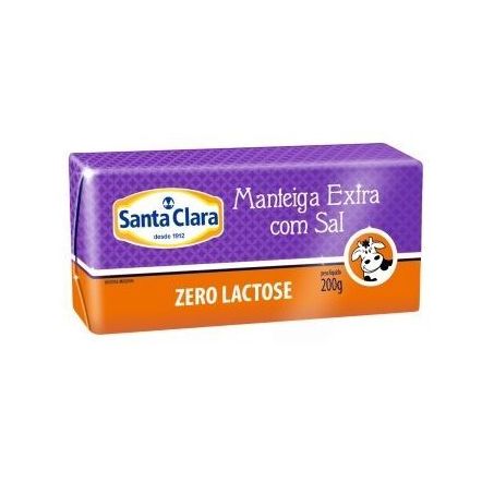 MANTEIGA SANTA CLARA 200G ZER LACT C/SAL
