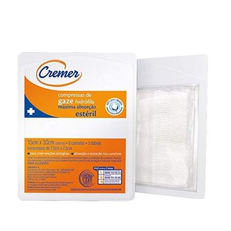 Compressa de gaze cremer 11 fios c/10un