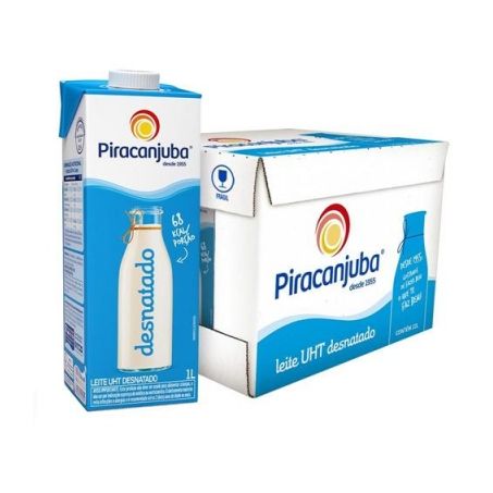Leite L Vida Piracanjuba Cx Desnatado 1LT