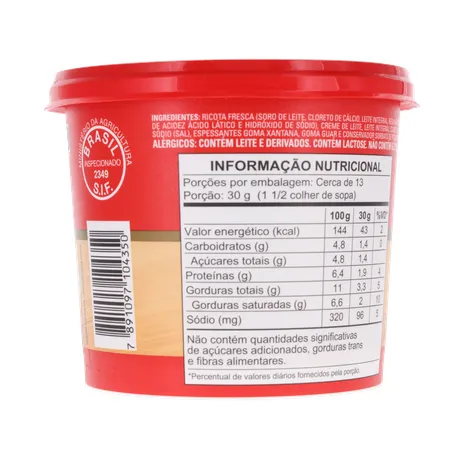 Creme de Queijo Ricota Président 380g 360-15