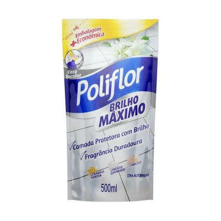 Cera Poliflor Brilho Máximo Incolor Refil 500ML