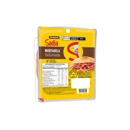Mortadela sadia defumada fatiada pacote 180g