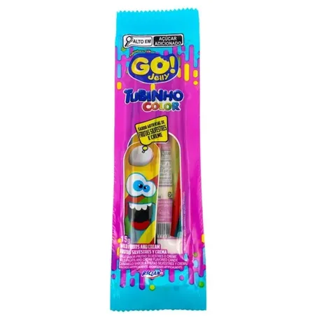 BALA GO JELLY TUBINHO MINI COLOR FRUTAS  15G