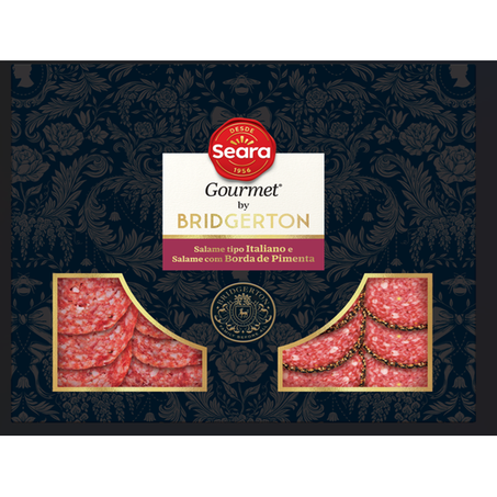KIT SALAME SEARA ITALIANO + COM BORDA DE PIMENTA FATIADOS BRIDGERTON GOURMET 160G