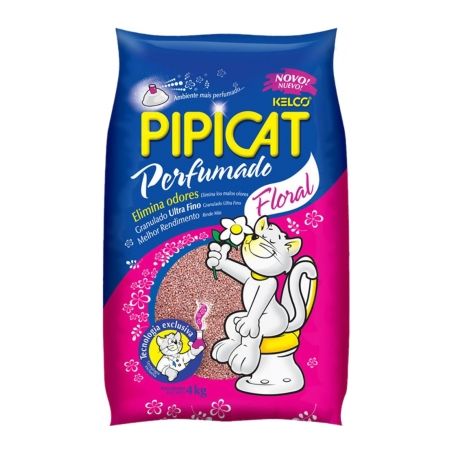 AREIA SANITARIA PIPICAT FLORAL PCT 4KG