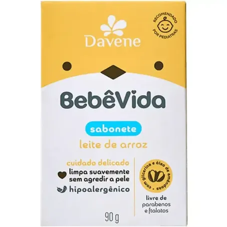 Sabonete Davene 90g Bebe Vida Leite Arroz Davene